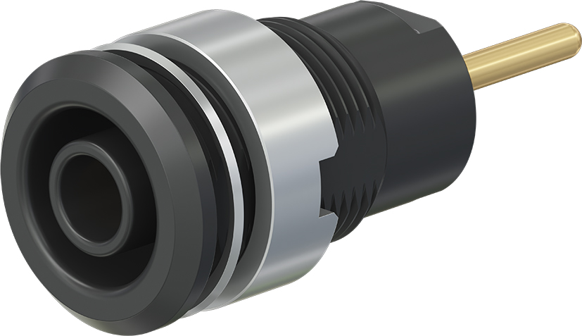 4 mm veiligheidssokkel zwart - SLB4-R zwart