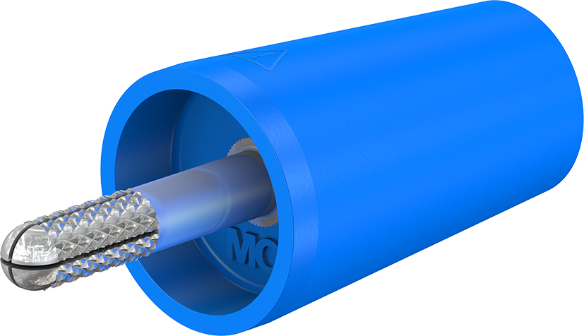 4 mm adapter blauw - A-SLK4-N blauw