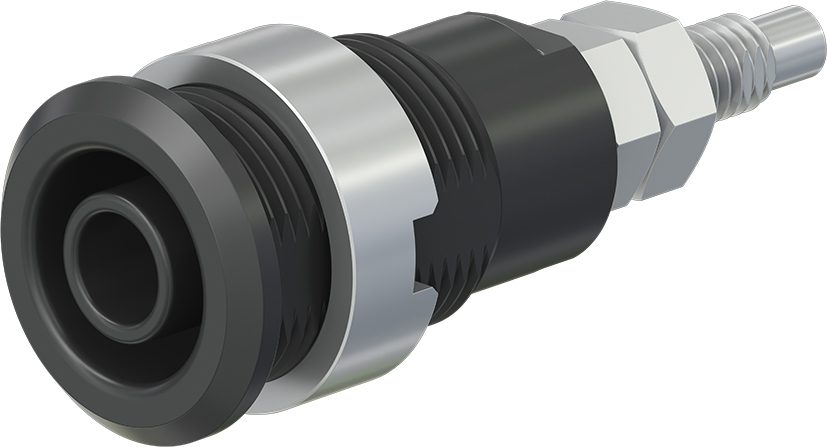 4 mm veiligheidssocket zwart - SLB4-G/N-X zwart