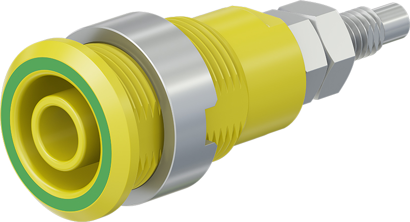 4 mm safety socket green/yellow - SLB4-G/N-X green/yellow