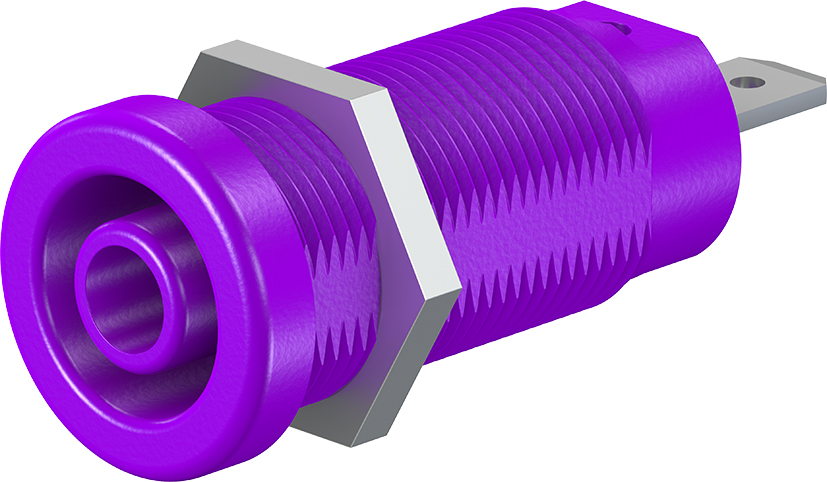 4 mm panel-mount socket violet - XEF-1R violet