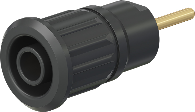 4 mm veiligheidsuitgang zwart - SEB4-R zwart