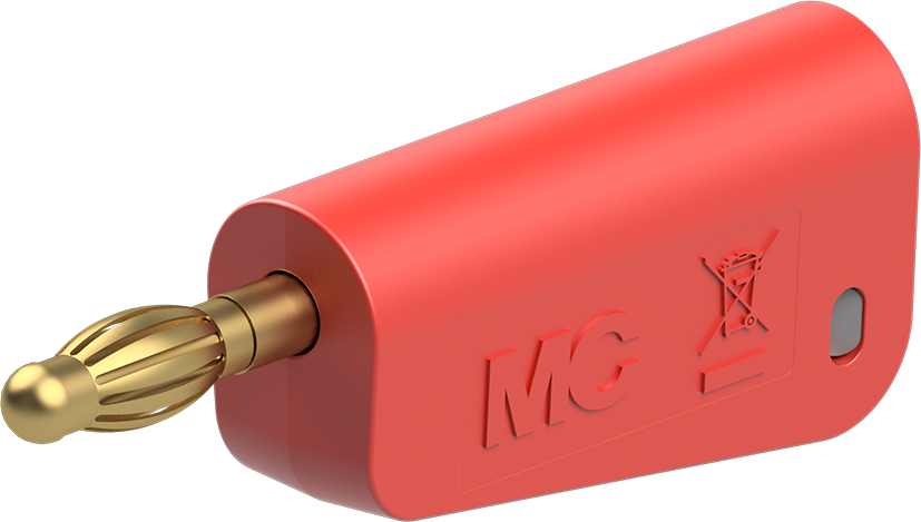 4 mm plug compleet rood - LM-4A-39 rood