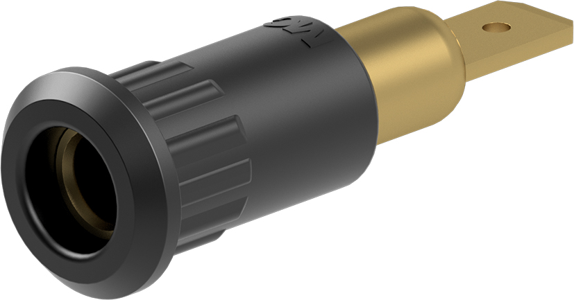 4mm fitting zwart - EB4-IF/A zwart