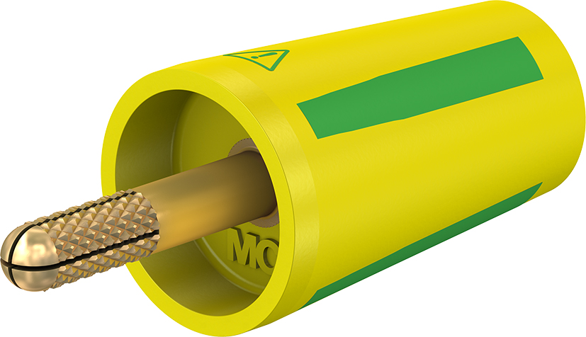 4 mm adapter groen/geel - A-SLK4 groen/geel