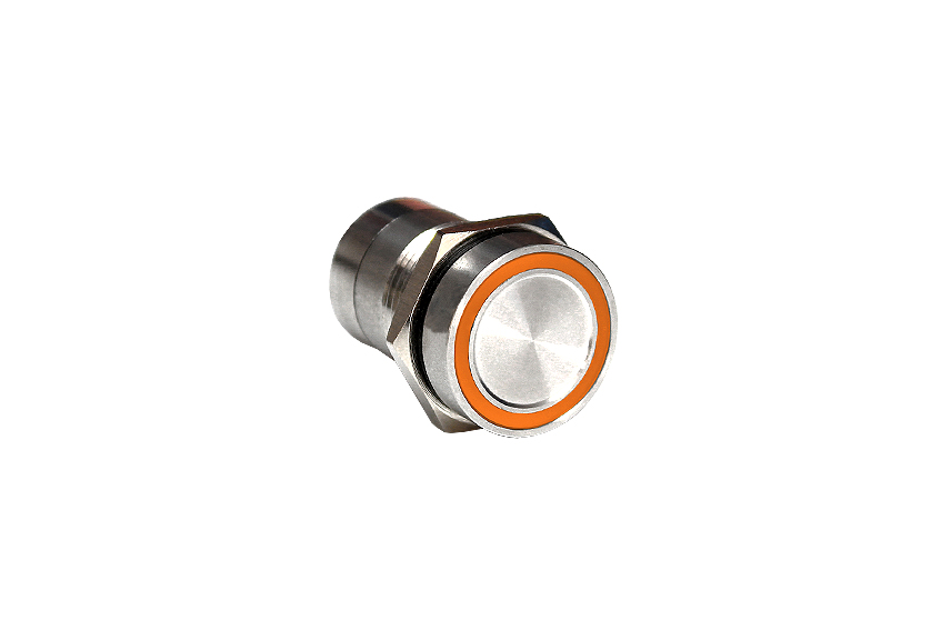 Capacitive switch, 16 mm, Normally Open ,Stainless Steel ,Natural ,Amber LED ,12 VDC