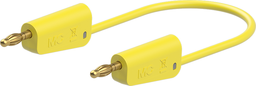 4 mm testkabel 100 cm geel - LK-4A-S10 geel