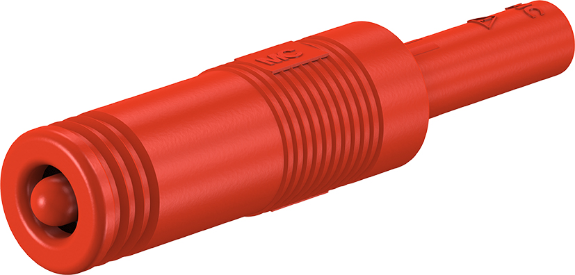 4 mm adapter rood - A4/4-Z rood