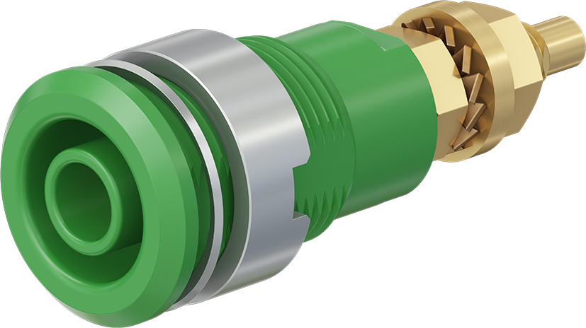 4 mm veiligheidscontact groen - SLB4-G groen