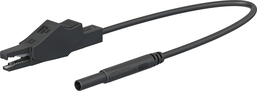 2 mm veiligheidsclipkabel 100 cm zwart - XALF zwart