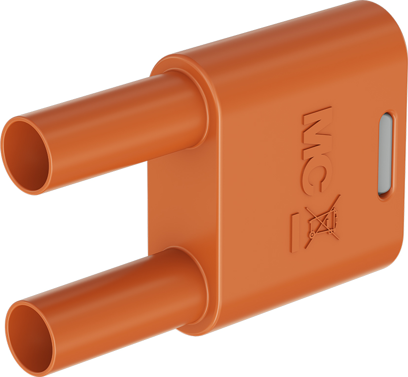 4mm geïsoleerde verbindingsstekker oranje - SKS2-4N-19 oranje
