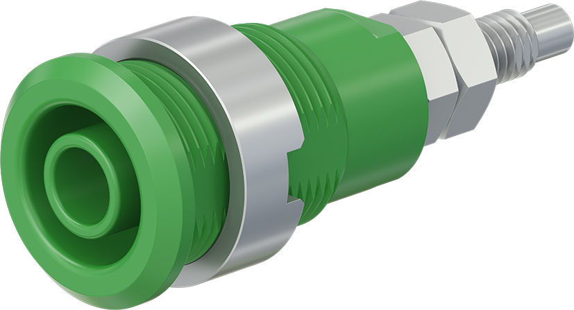 4 mm veiligheidssokkel groen - SLB4-G/N-X groen