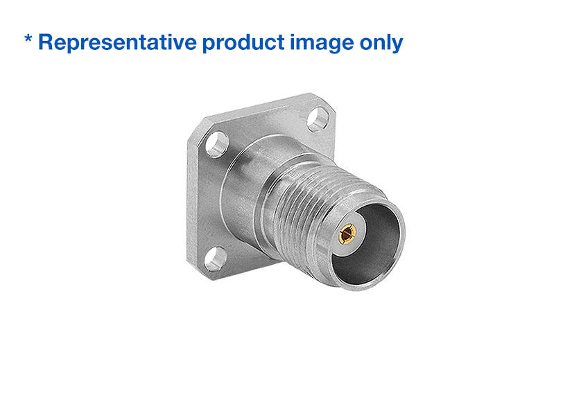 TNCA Jack Straight 4 Hole Flange RF Connector