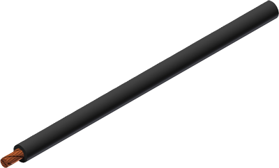 Zwarte silicium hogestroomdraden SILI-S 6,0 (100 meter)