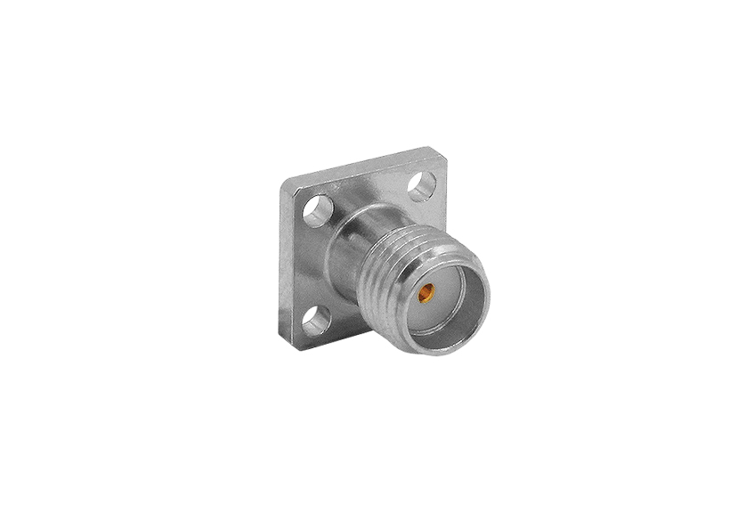 SMA Straight Jack 4 Hole Flange RF Connector
