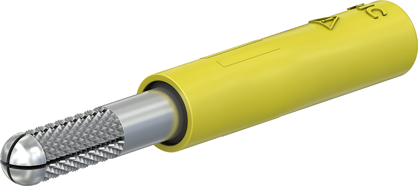 4 mm adapter geel - A-SLK4-S geel