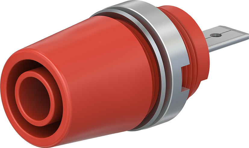 4 mm veiligheidssokkel rood - SAB4-F/A rood
