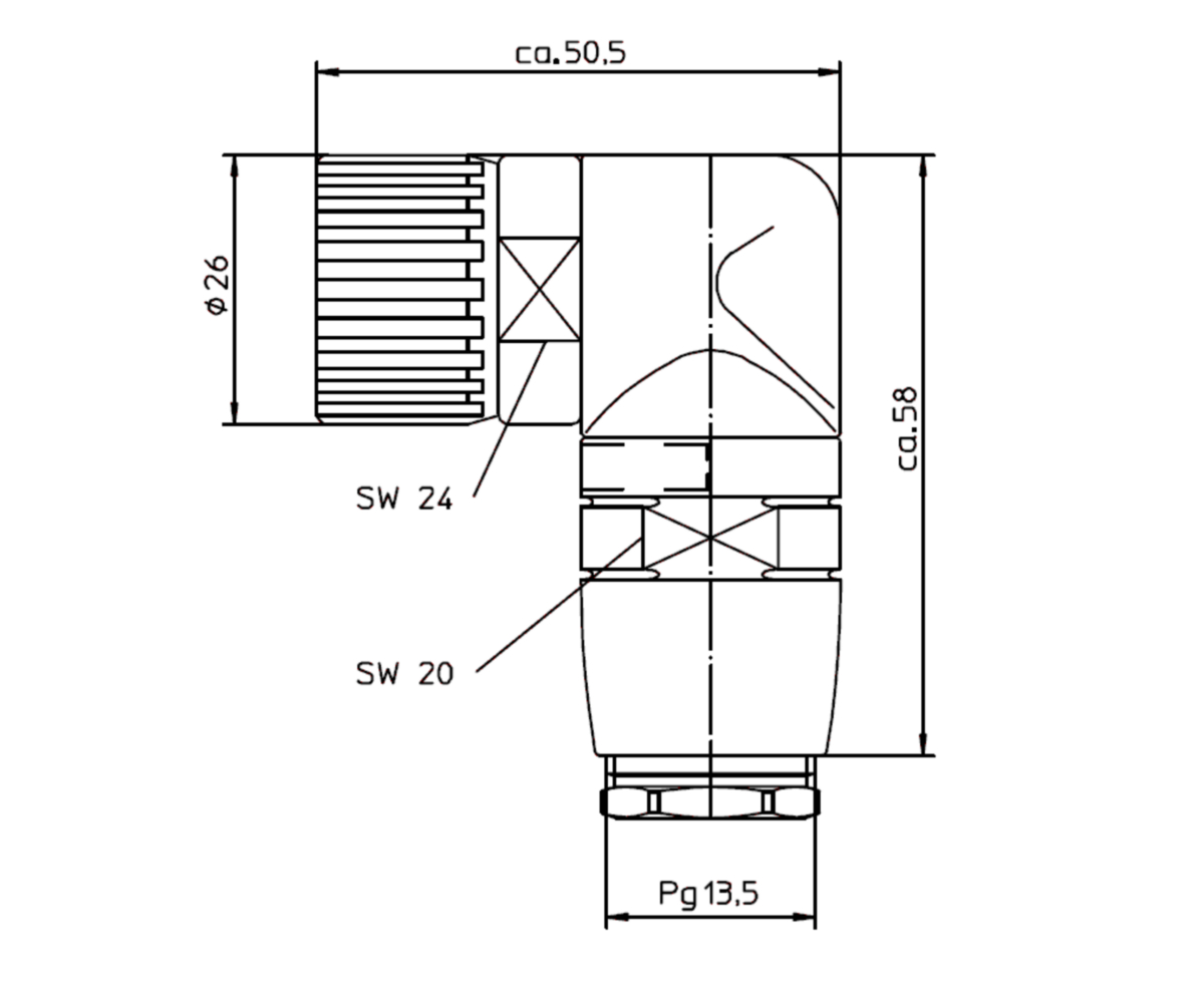 M23 Power Field Attachable Connector