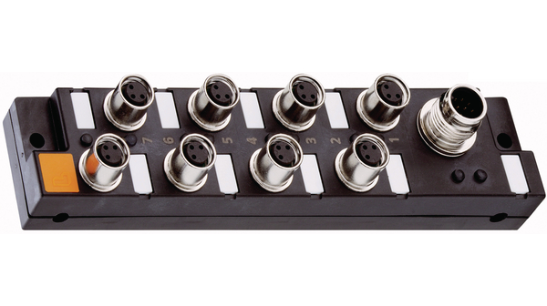 LioN-S passief, 8 poorten, LED, M12 aansluiting
