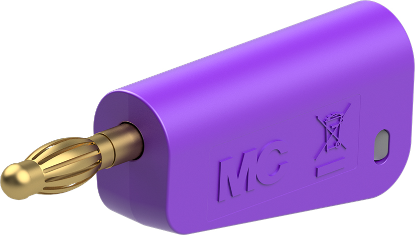 4 mm stekker compleet violet - LM-4A-30 violet