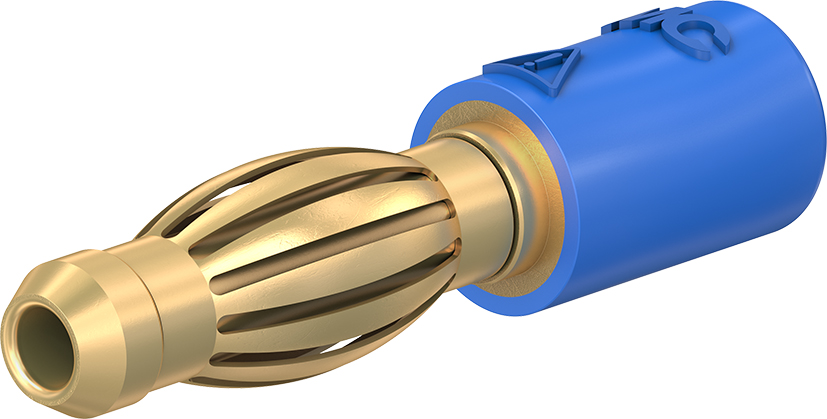4 mm/2 mm adapter blauw - R4/2-A blauw