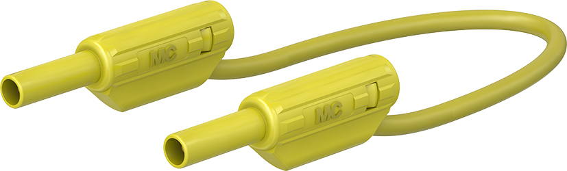 2 mm veiligheidstestkabel 100 cm geel - SLK205-K geel